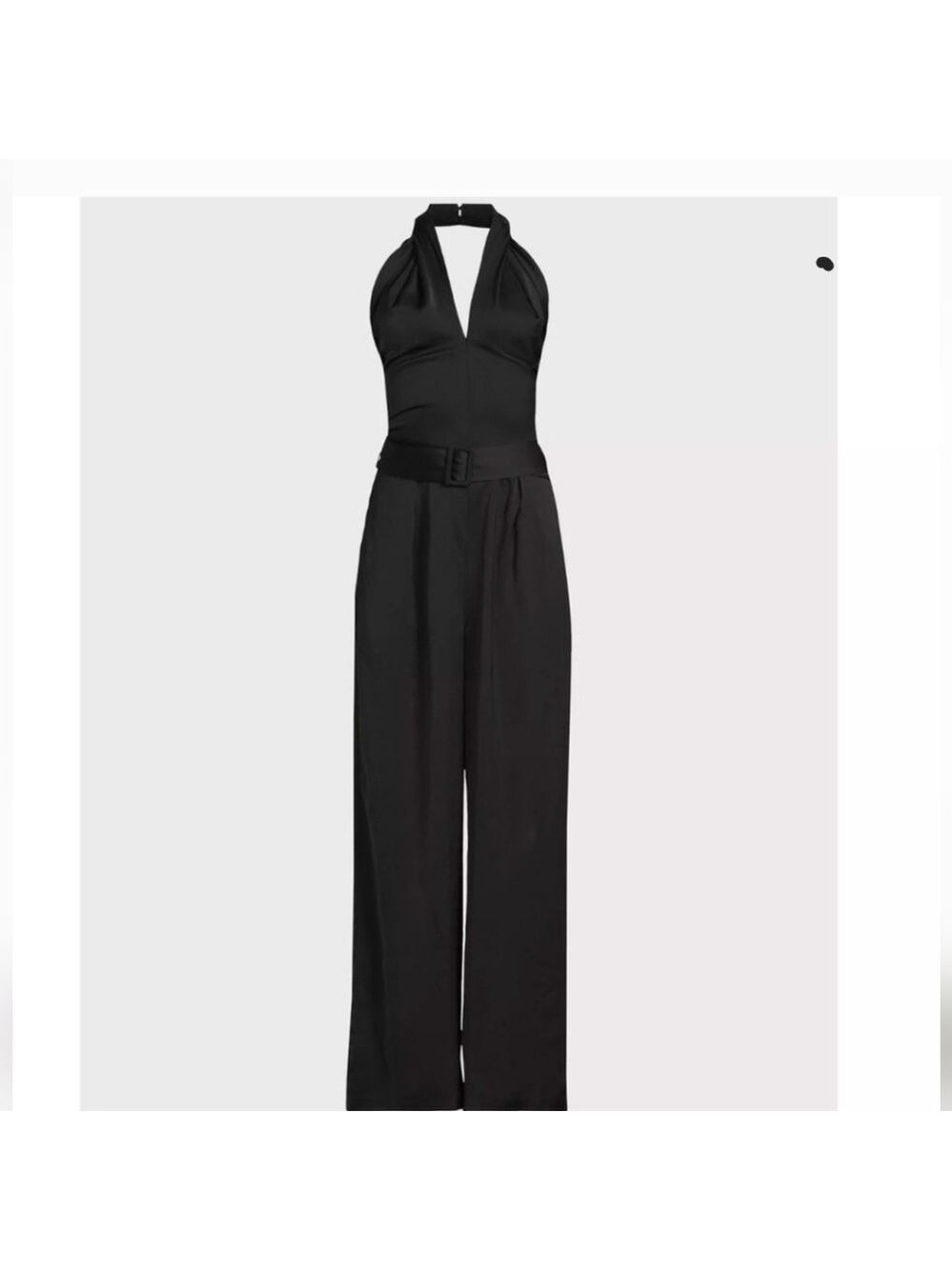 Scoop Elegant Black Halter Jumpsuit